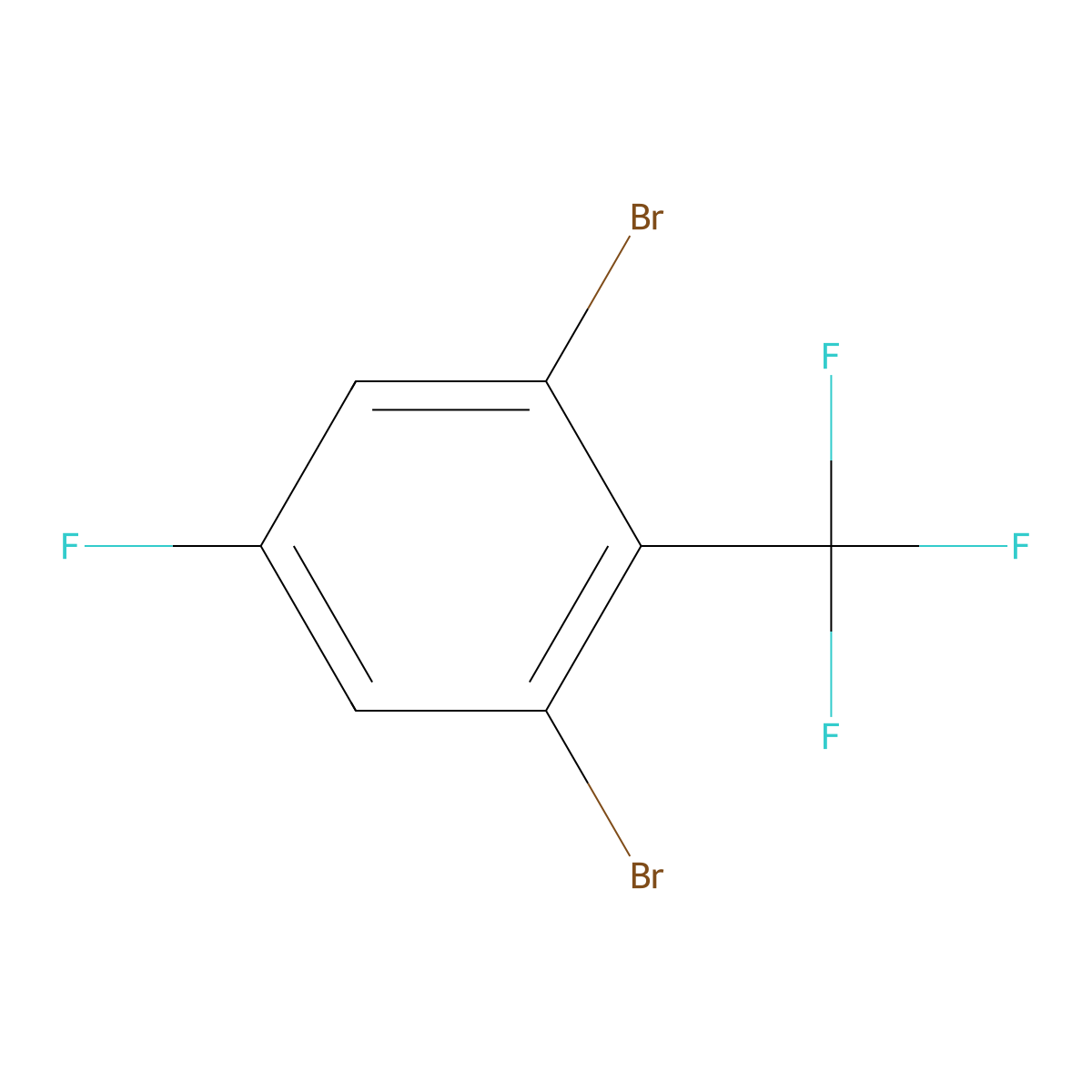 2,6-Dibromo-4-fluorobenzotrifluoride molecular structure, CAS 1803837-12-8