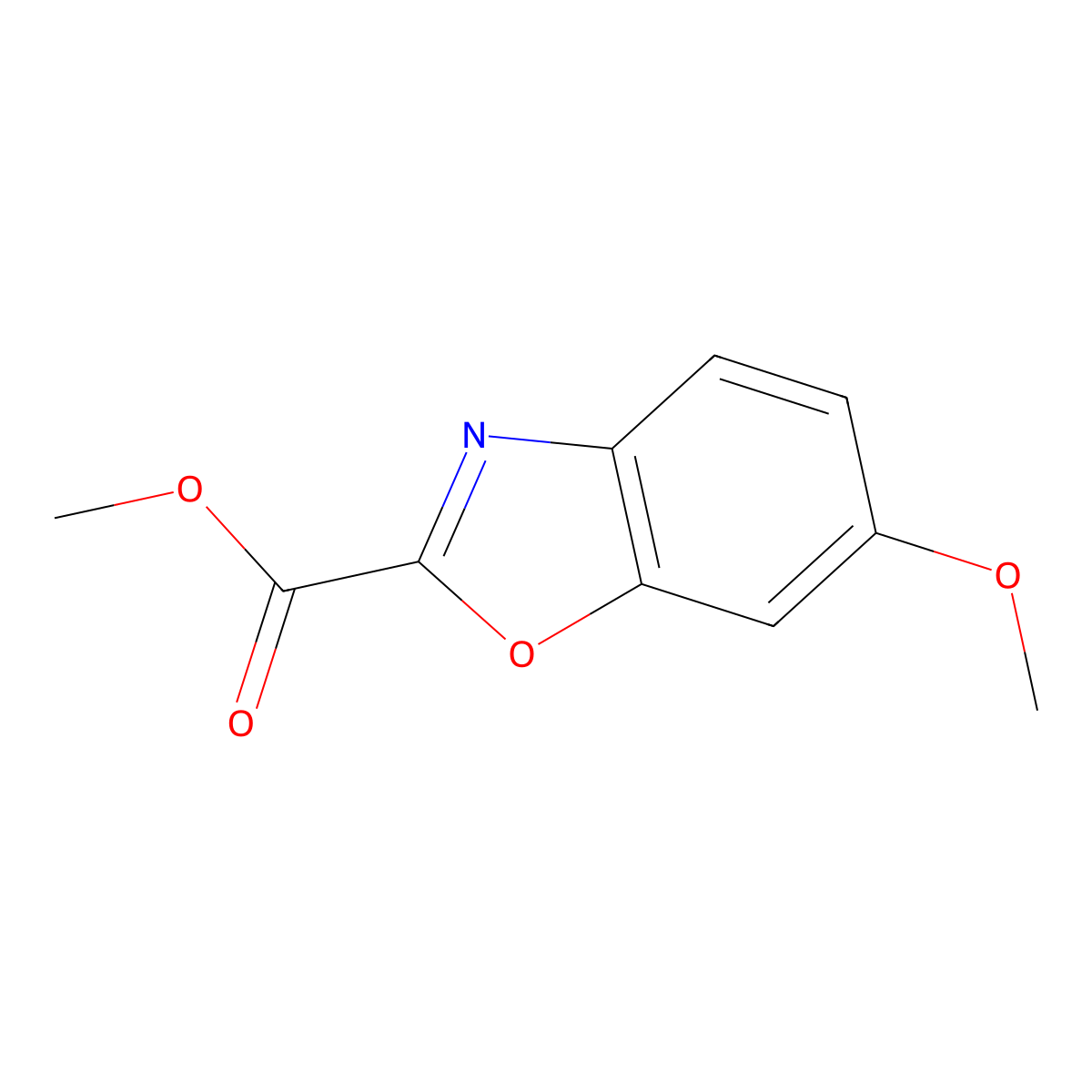 6-Methoxy-benzooxazole-2-carboxylic acid methyl ester molecular structure, CAS 1803837-71-9