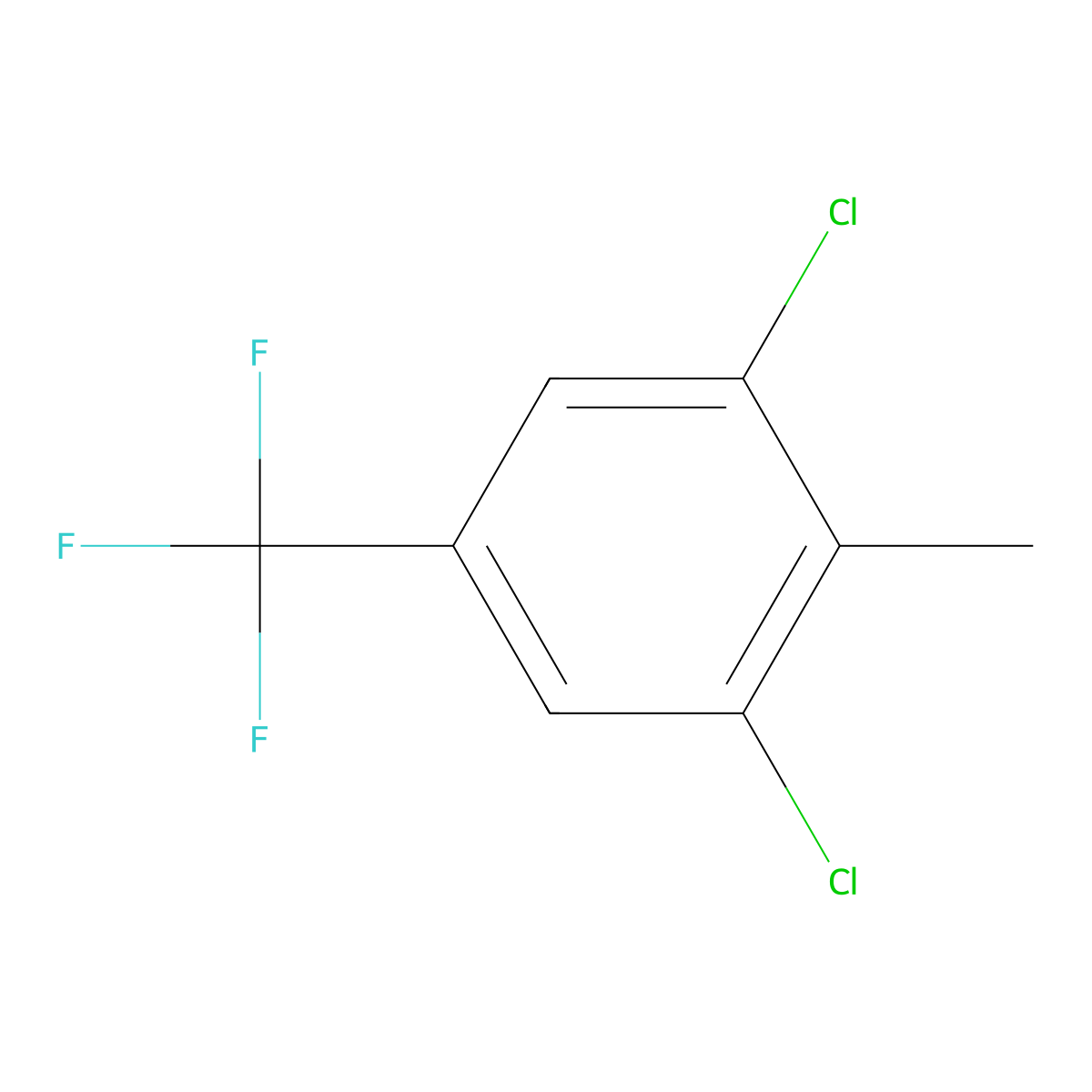 3,5-Dichloro-4-methylbenzotrifluoride molecular structure, CAS 1803837-95-7