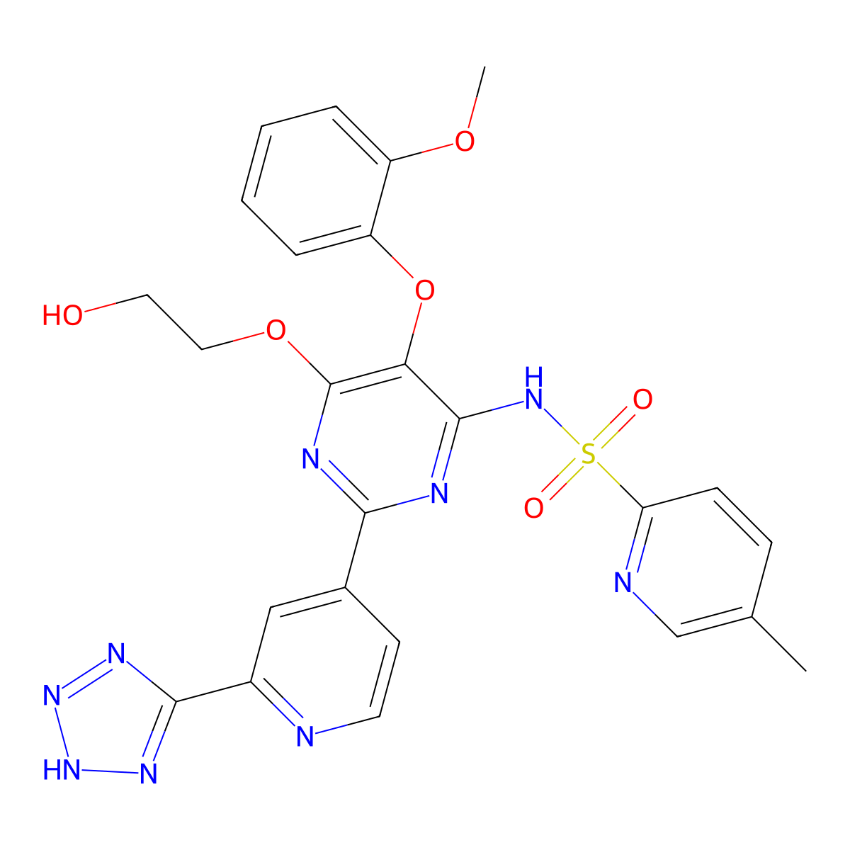 Clazosentan molecular structure, CAS 180384-56-9