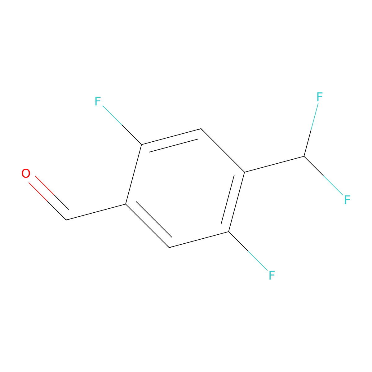 4-(Difluoromethyl)-2,5-difluorobenzaldehyde molecular structure, CAS 1803843-20-0