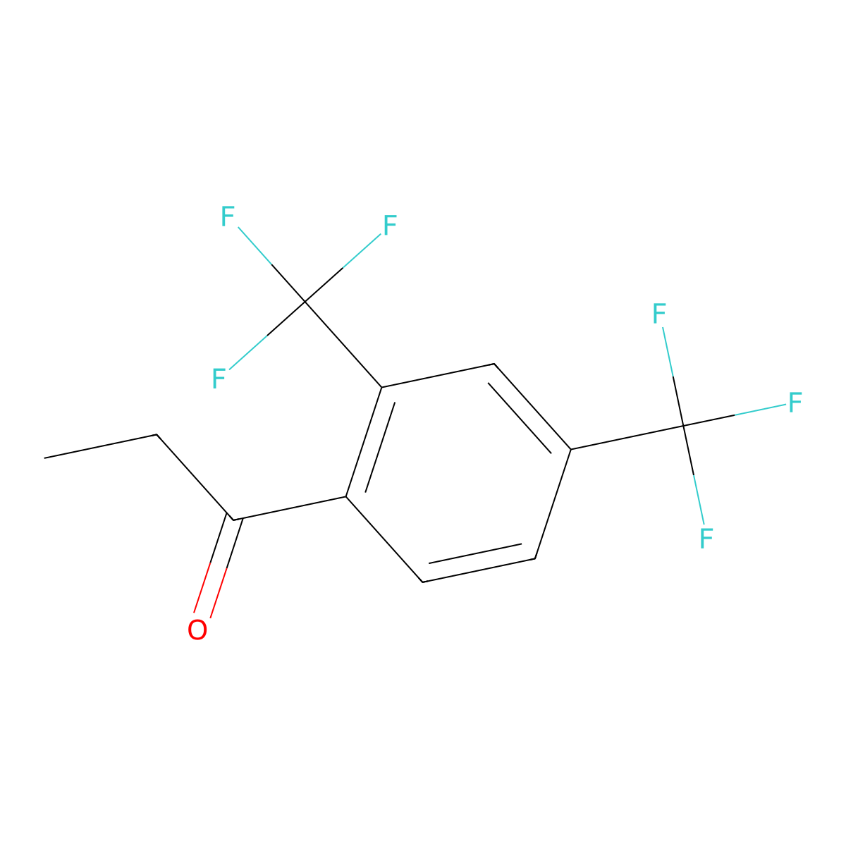 1-(2,4-Bis(trifluoromethyl)phenyl)propan-1-one molecular structure, CAS 1803843-62-0