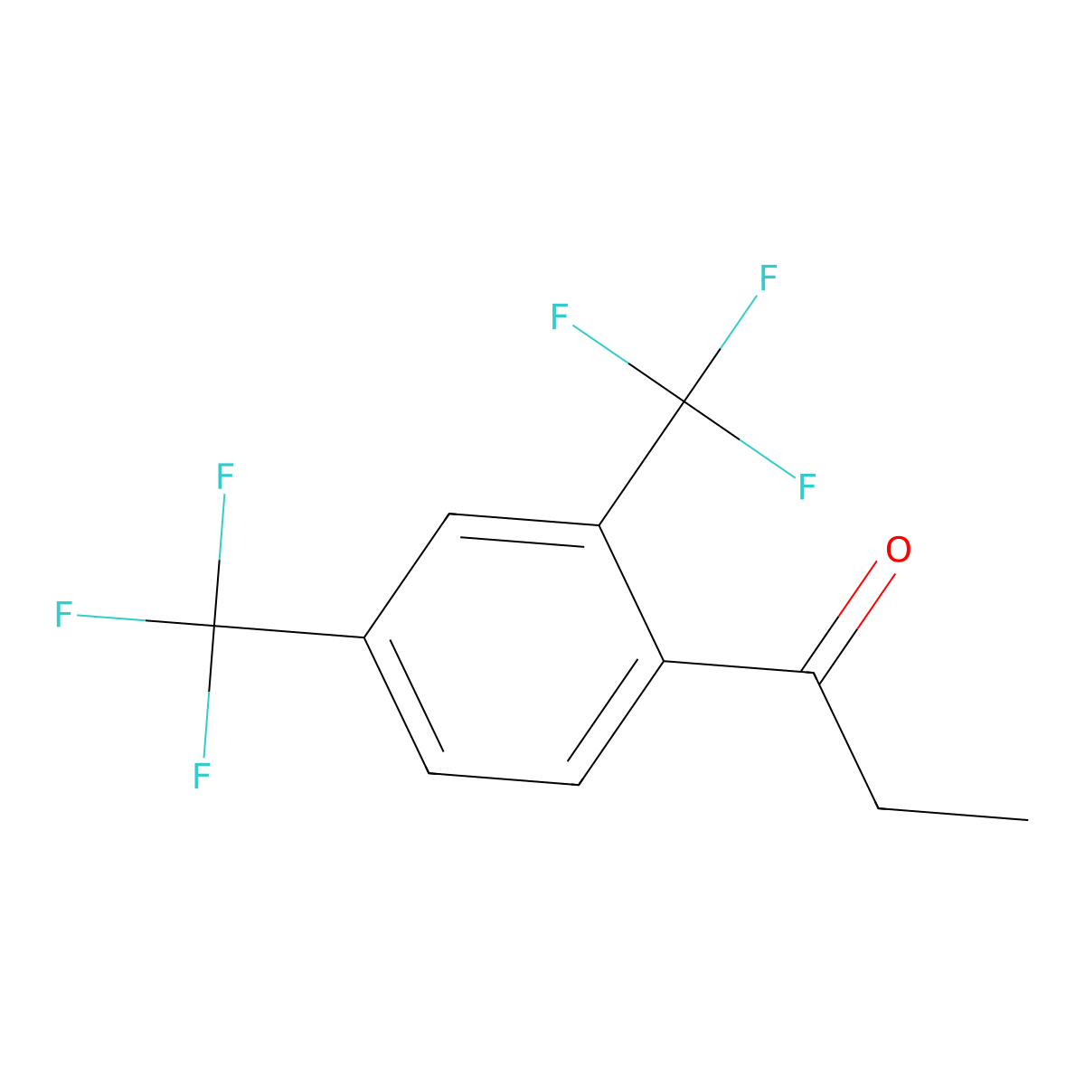 1-(2,4-Bis(trifluoromethyl)phenyl)propan-1-one molecular structure, CAS 1803843-62-0