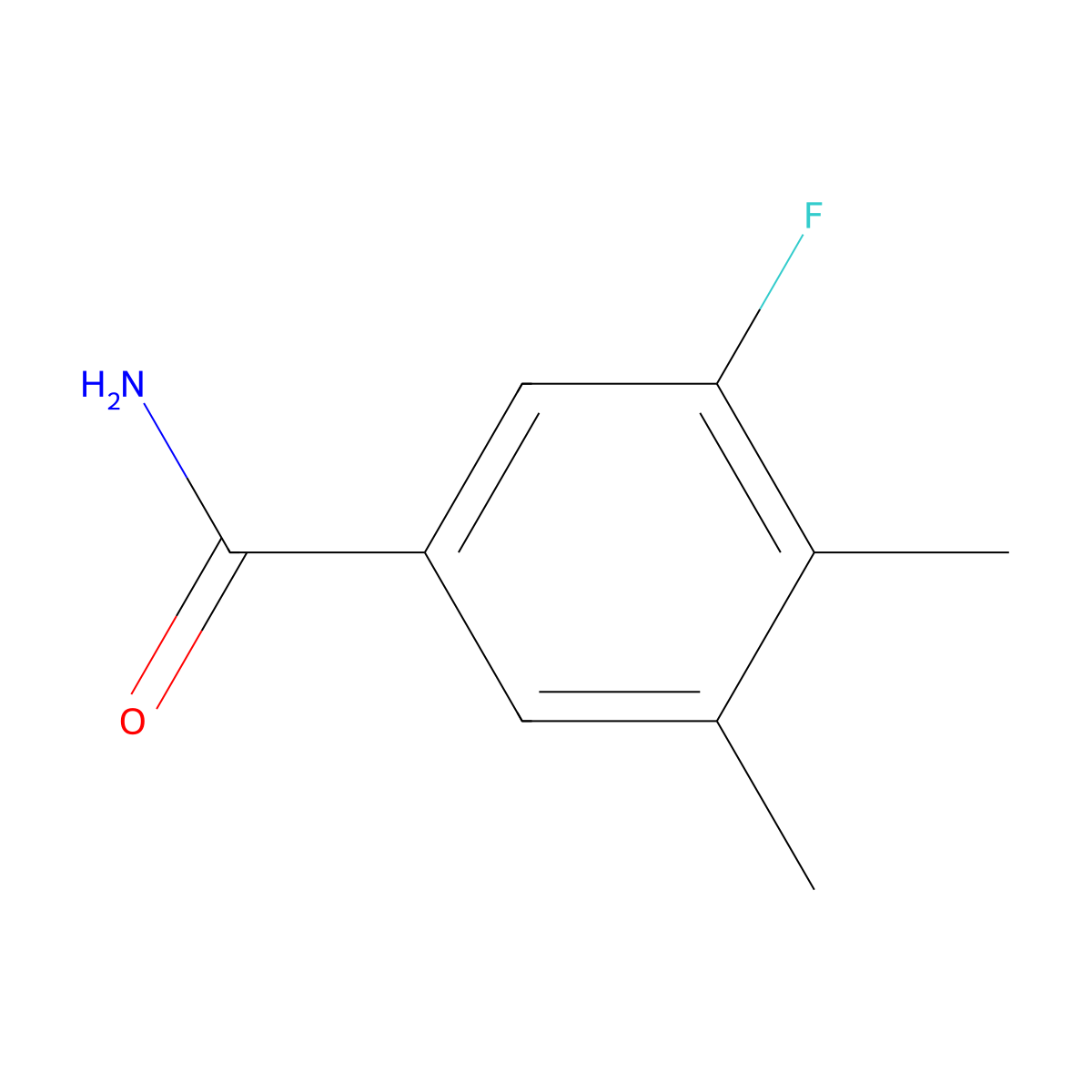 3-Fluoro-4,5-dimethylbenzamide molecular structure, CAS 1803844-44-1