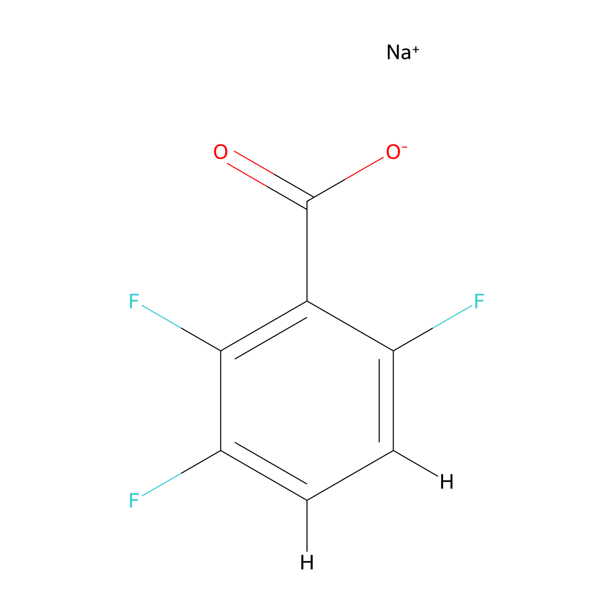 Benzoic acid, 2,3,6-trifluoro-, sodium salt (1:1) molecular structure, CAS 1803845-07-9