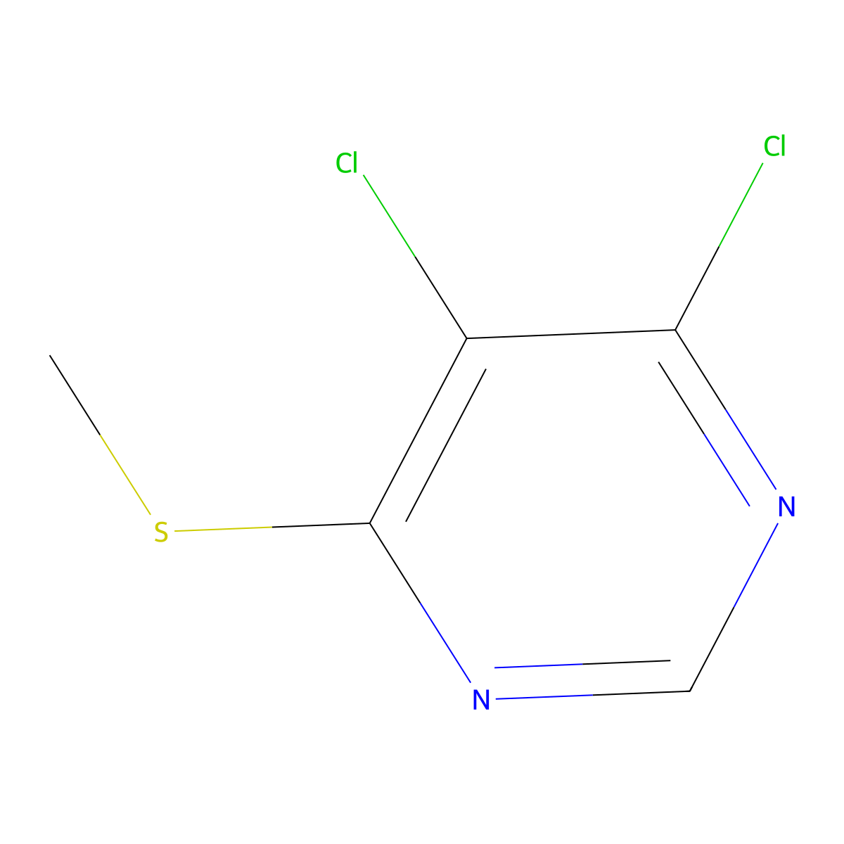 4,5-Dichloro-6-(methylthio)pyrimidine molecular structure, CAS 1803845-72-8