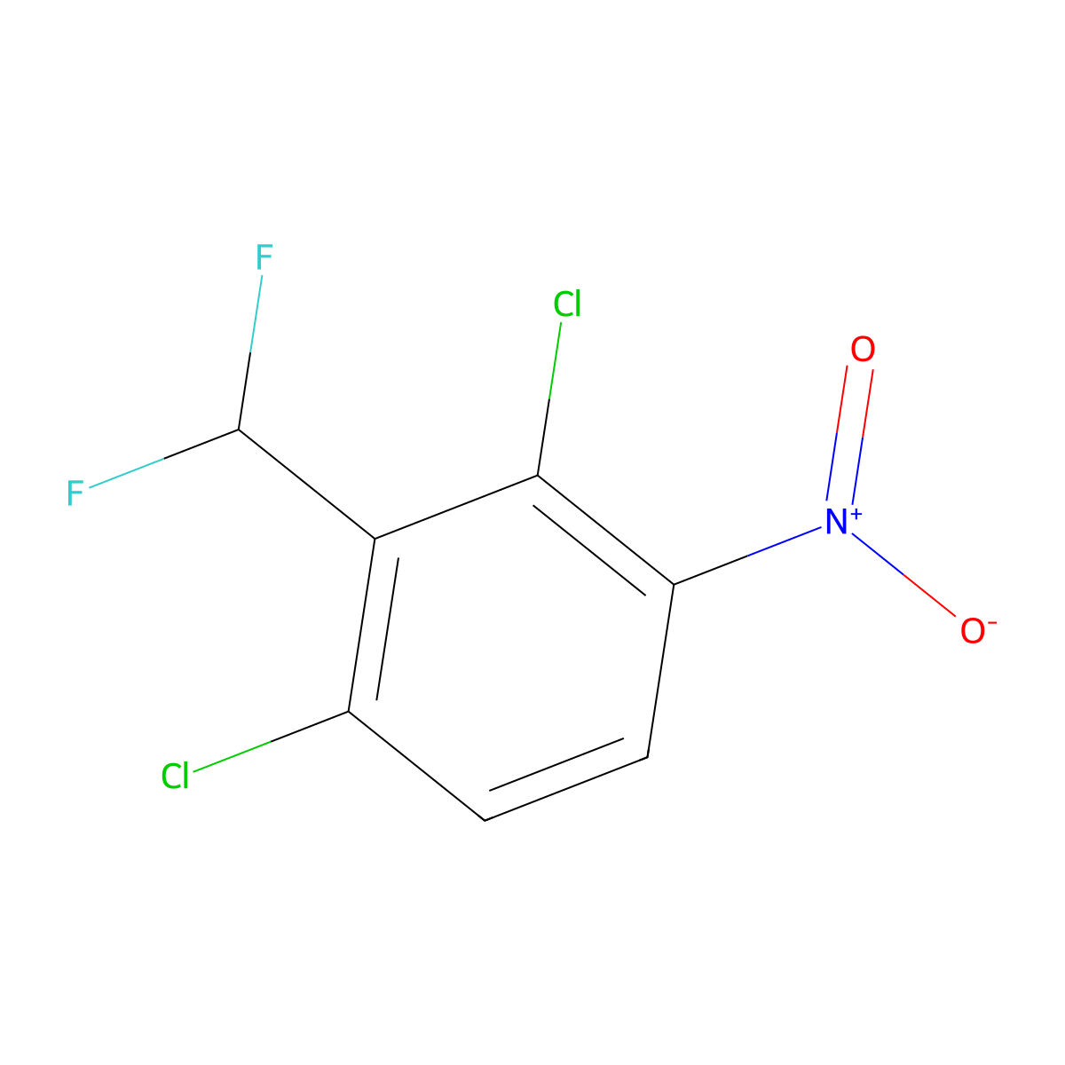 1,3-Dichloro-2-(difluoromethyl)-4-nitrobenzene molecular structure, CAS 1803845-94-4