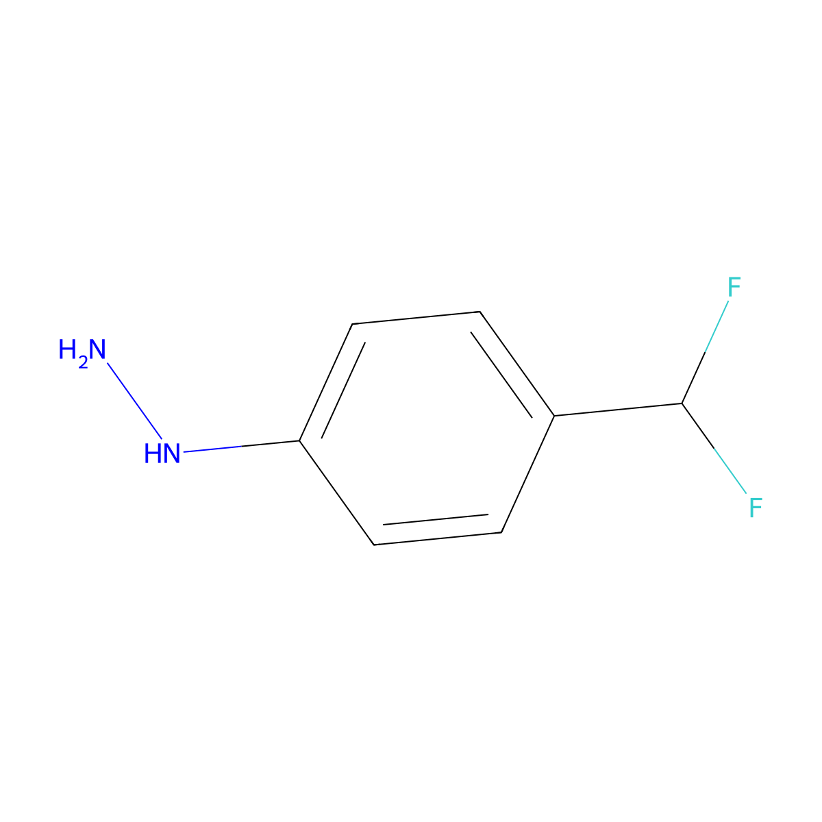 [4-(Difluoromethyl)phenyl]hydrazine molecular structure, CAS 1803845-95-5