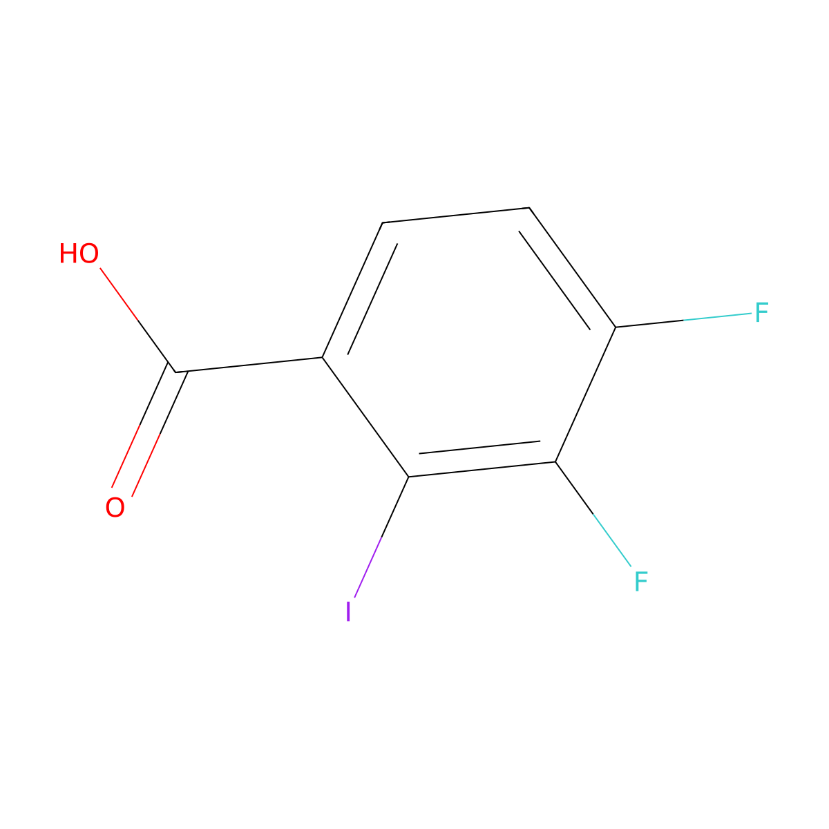 3,4-Difluoro-2-iodobenzoic acid molecular structure, CAS 1803847-42-8