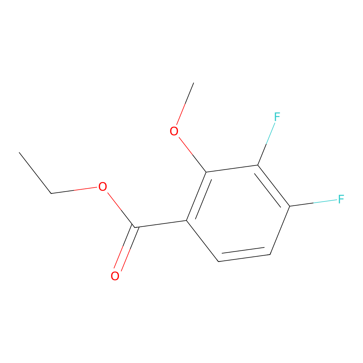 Ethyl 3,4-difluoro-2-methoxybenzoate molecular structure, CAS 1803847-67-7