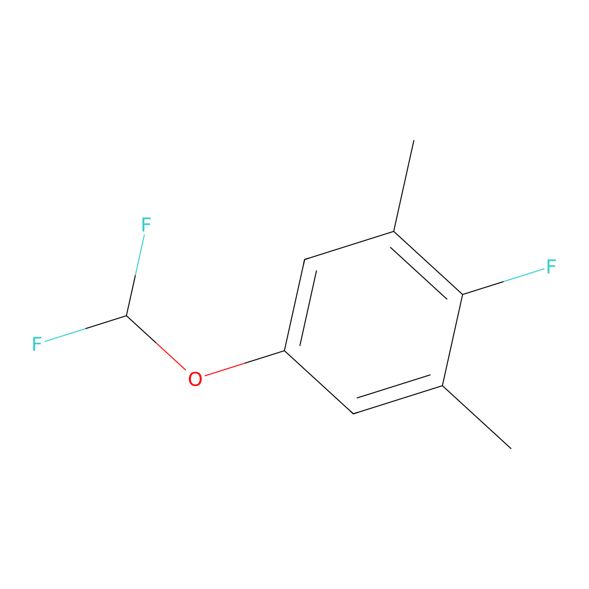 1-Difluoromethoxy-3,5-dimethyl-4-fluorobenzene molecular structure, CAS 1803848-00-1