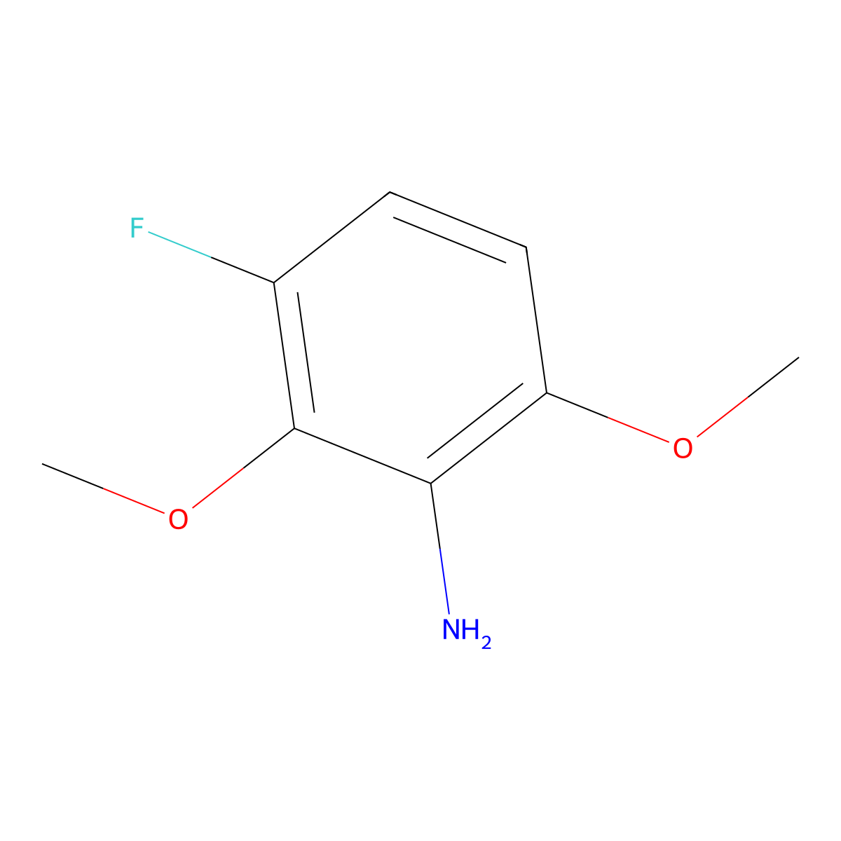 3-Fluoro-2,6-dimethoxyaniline molecular structure, CAS 1803848-17-0