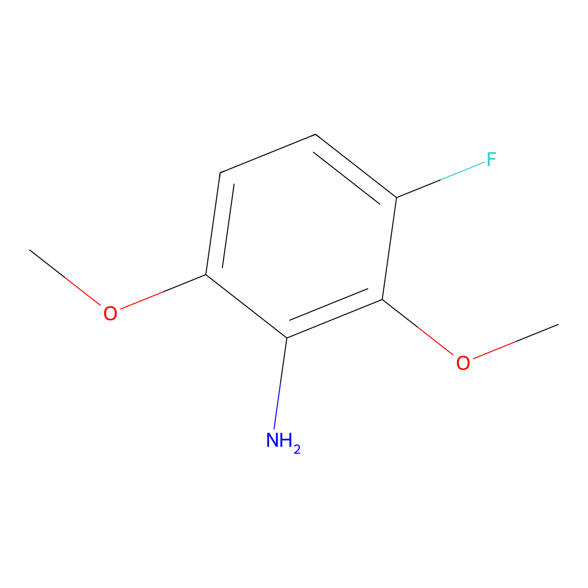 3-Fluoro-2,6-dimethoxyaniline molecular structure, CAS 1803848-17-0