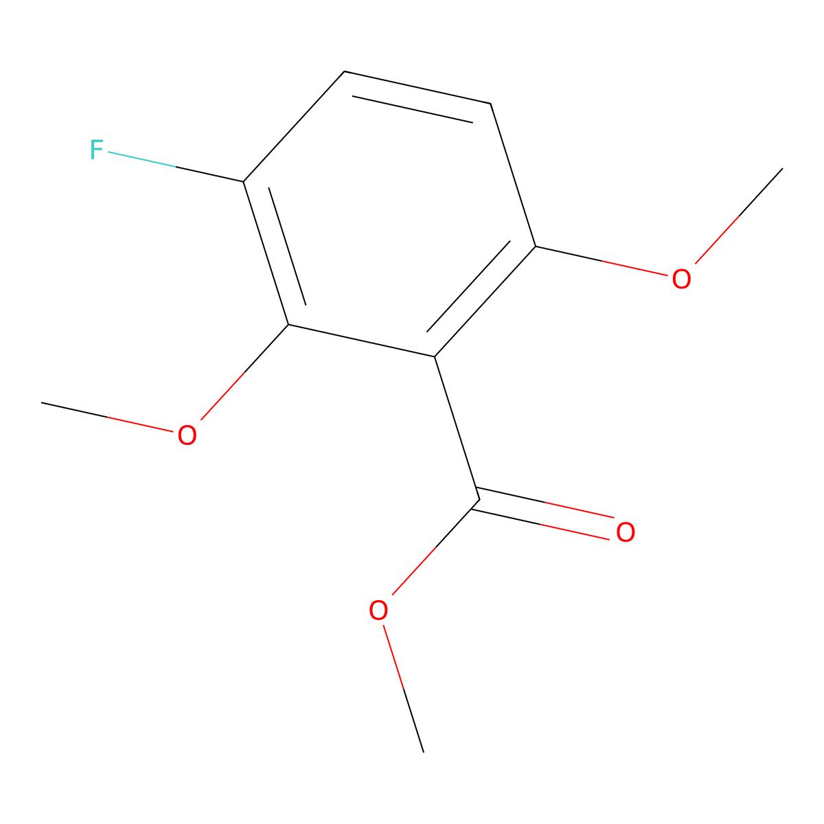 Methyl 3-fluoro-2,6-dimethoxybenzoate molecular structure, CAS 1803848-27-2