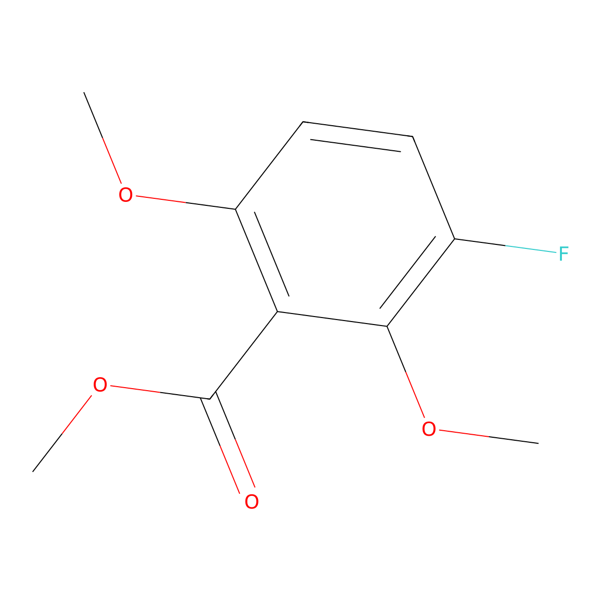 Methyl 3-fluoro-2,6-dimethoxybenzoate molecular structure, CAS 1803848-27-2