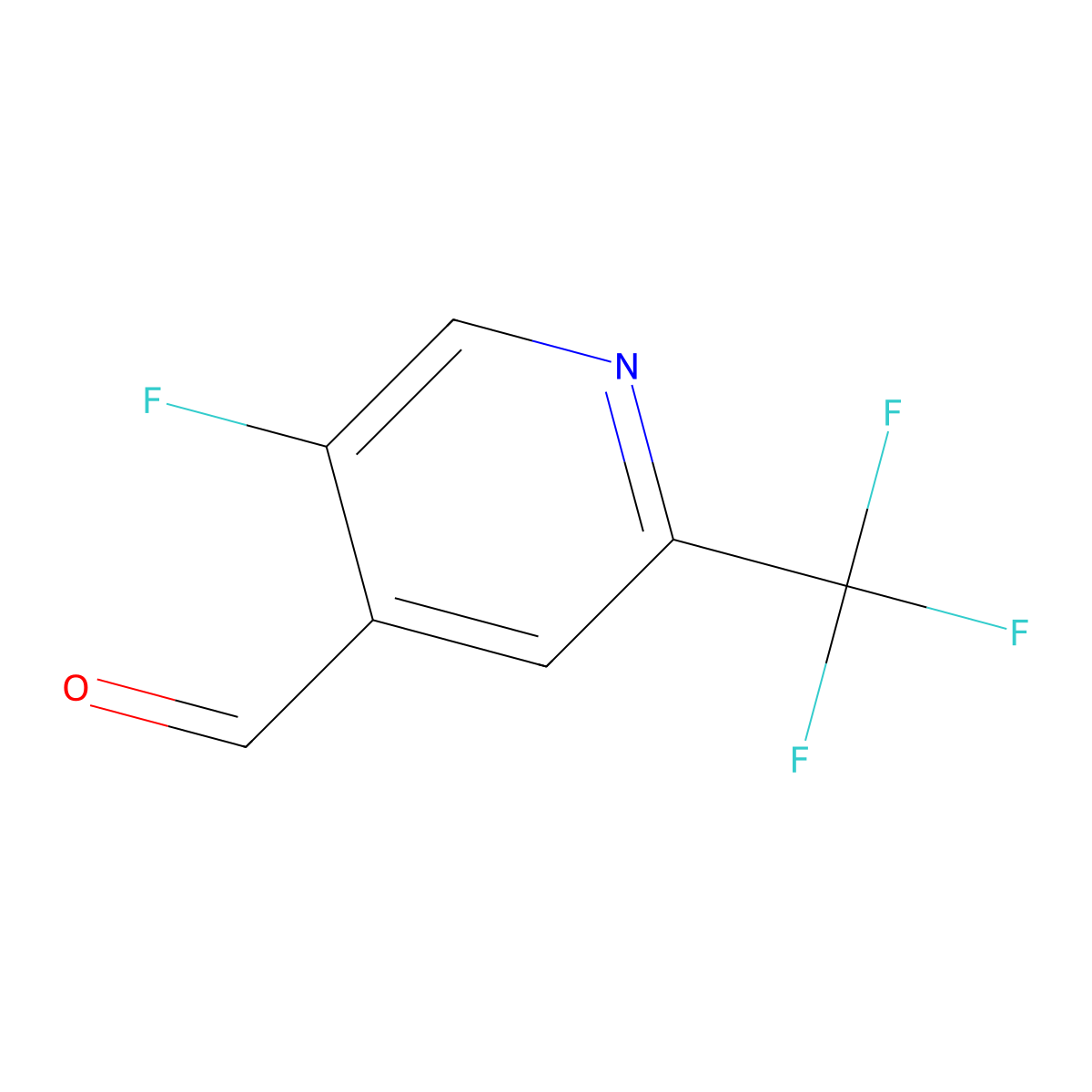 5-Fluoro-2-(trifluoromethyl)pyridine-4-carbaldehyde molecular structure, CAS 1803848-64-7