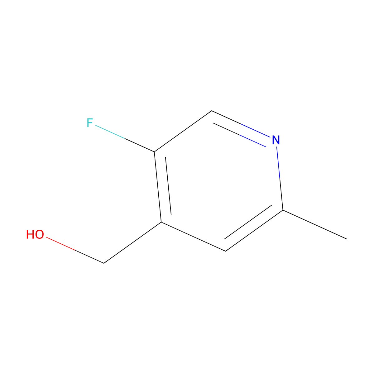 (5-Fluoro-2-methyl-4-pyridyl)methanol molecular structure, CAS 1803849-18-4