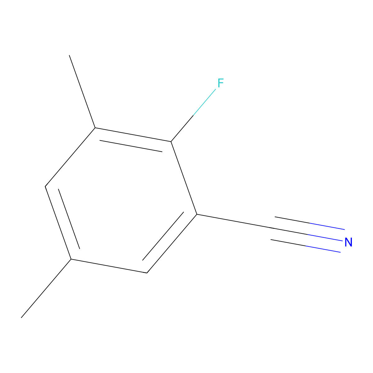 2-Fluoro-3,5-dimethylbenzonitrile molecular structure, CAS 1803849-45-7