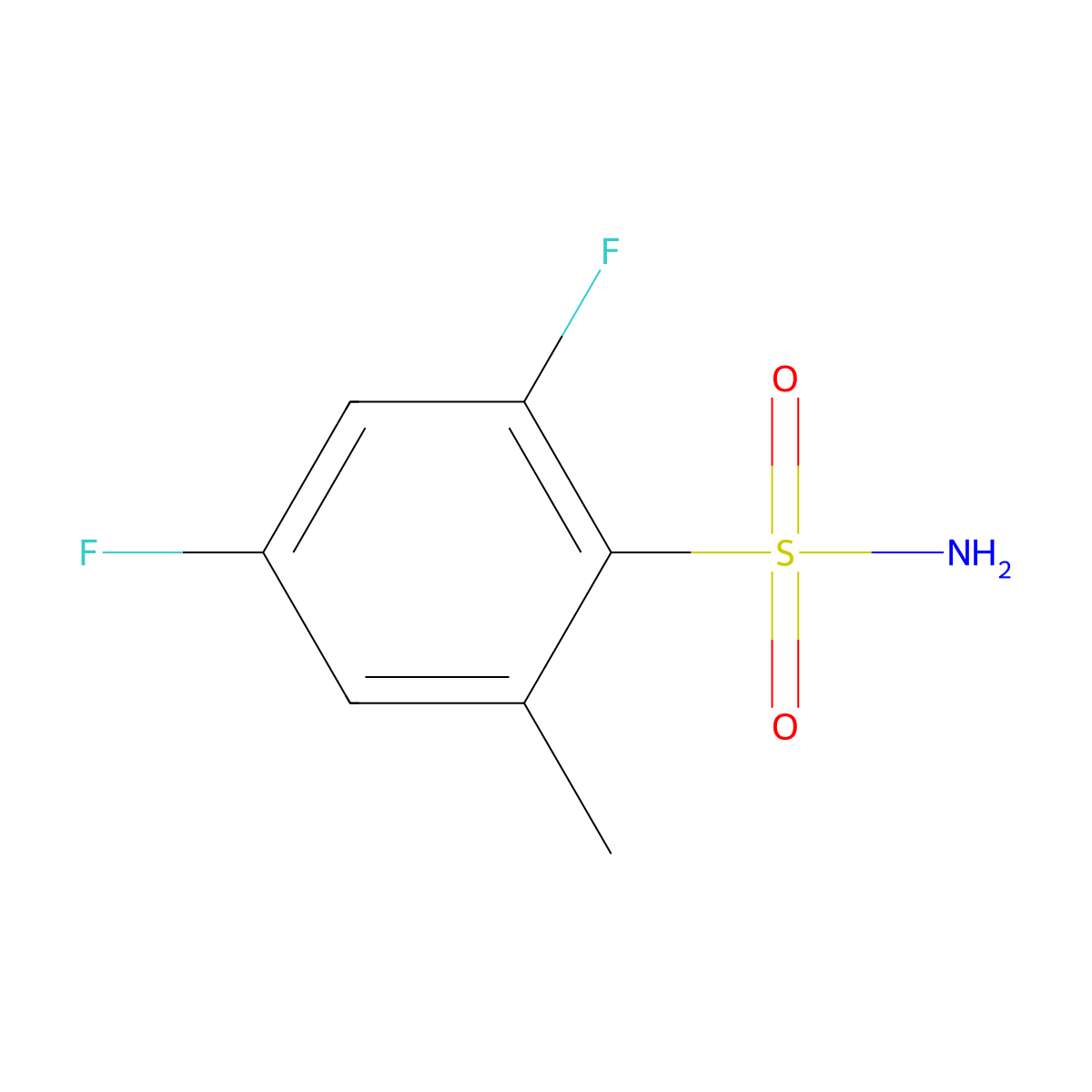 2,4-Difluoro-6-methylbenzenesulfonamide molecular structure, CAS 1803851-53-7