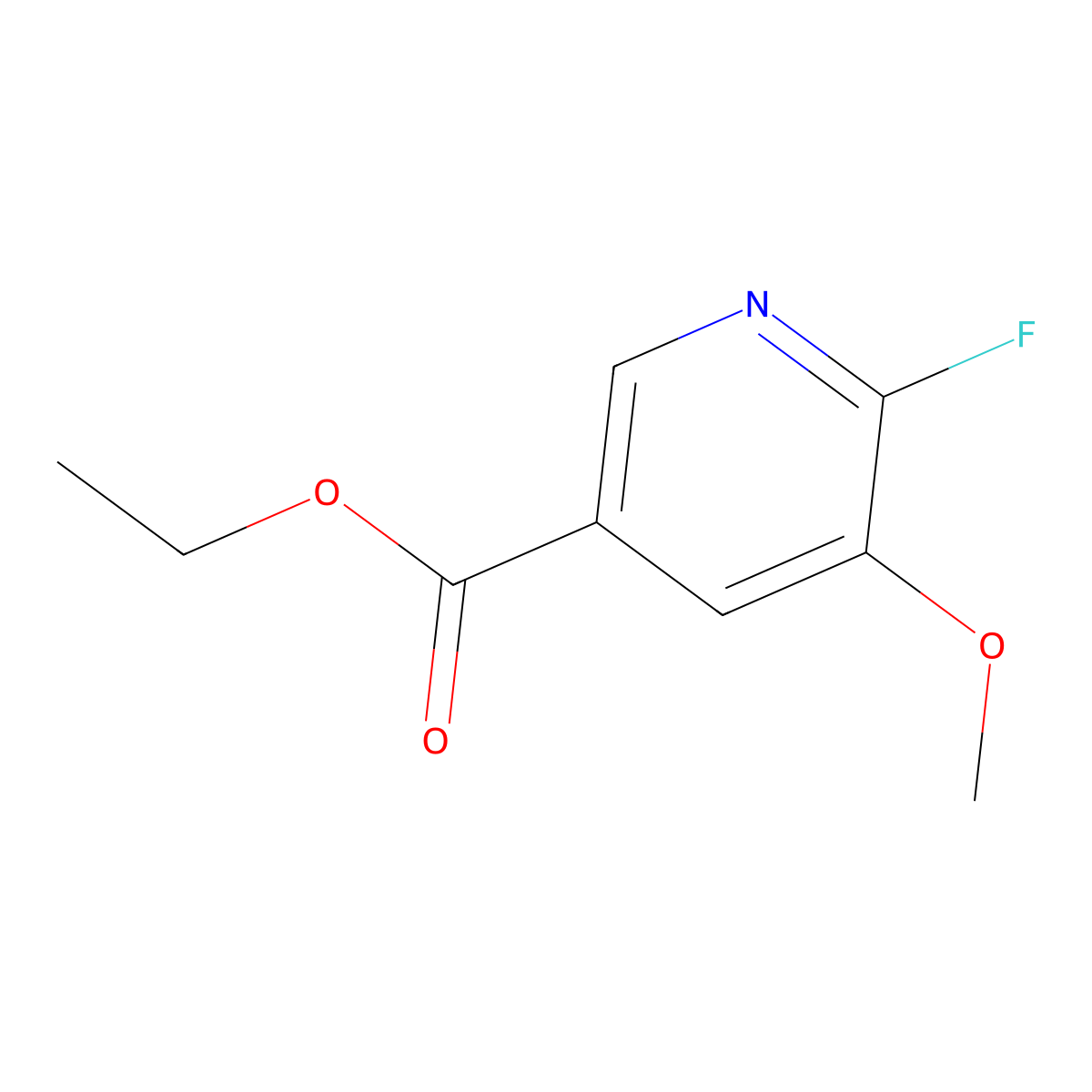 Ethyl 6-fluoro-5-methoxynicotinate molecular structure, CAS 1803851-75-3
