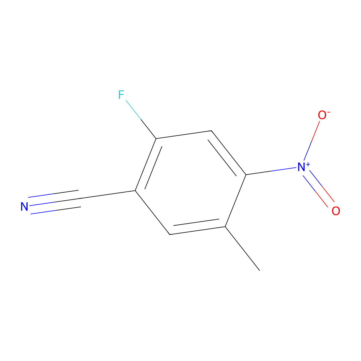 2-Fluoro-5-methyl-4-nitrobenzonitrile molecular structure, CAS 1803852-84-7