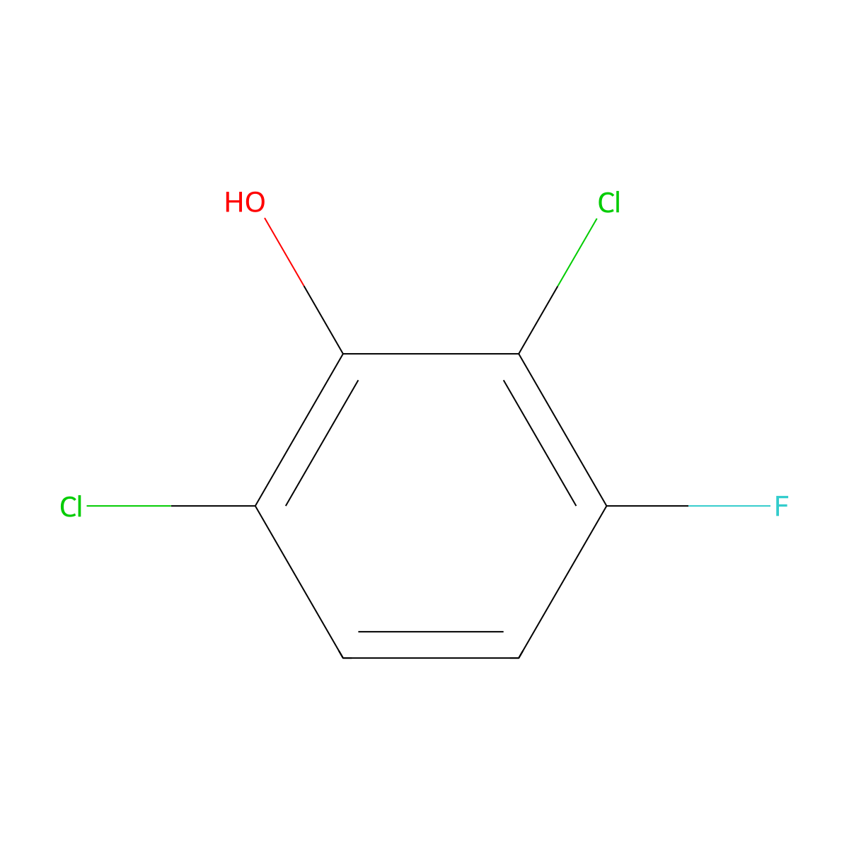2,6-Dichloro-3-fluorophenol molecular structure, CAS 1803854-58-1