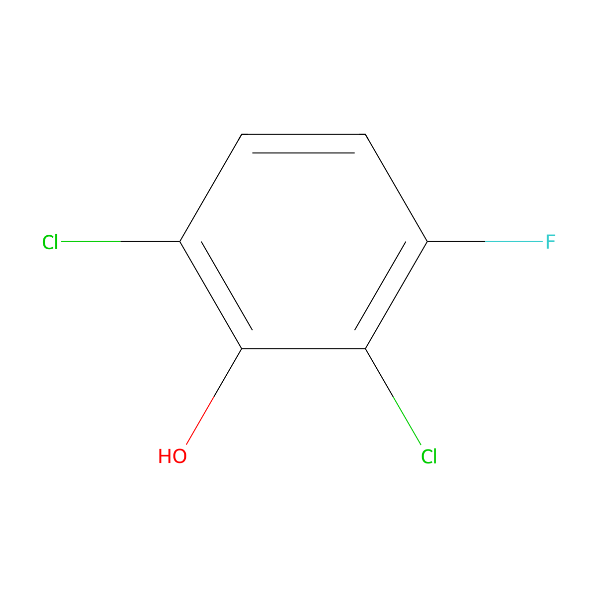 2,6-Dichloro-3-fluorophenol molecular structure, CAS 1803854-58-1