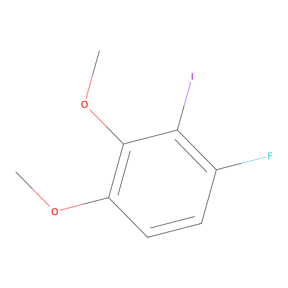 1-Fluoro-2-iodo-3,4-dimethoxybenzene molecular structure, CAS 1803855-76-6
