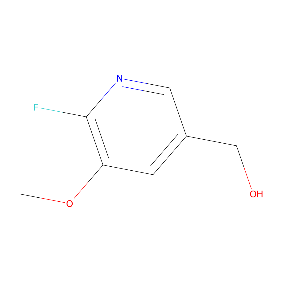 (6-Fluoro-5-methoxypyridin-3-yl)methanol molecular structure, CAS 1803857-32-0