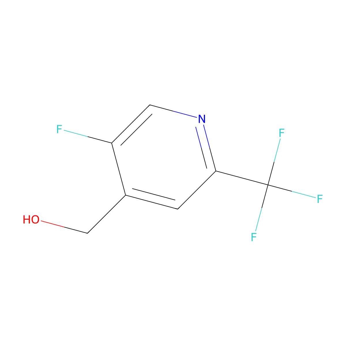 [5-Fluoro-2-(trifluoromethyl)pyridin-4-yl]methanol molecular structure, CAS 1803857-52-4