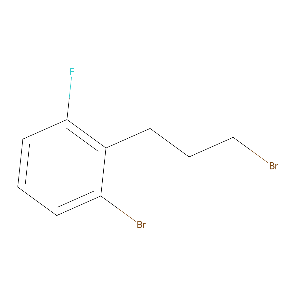 1-Bromo-2-(3-bromopropyl)-3-fluorobenzene molecular structure, CAS 1803860-78-7