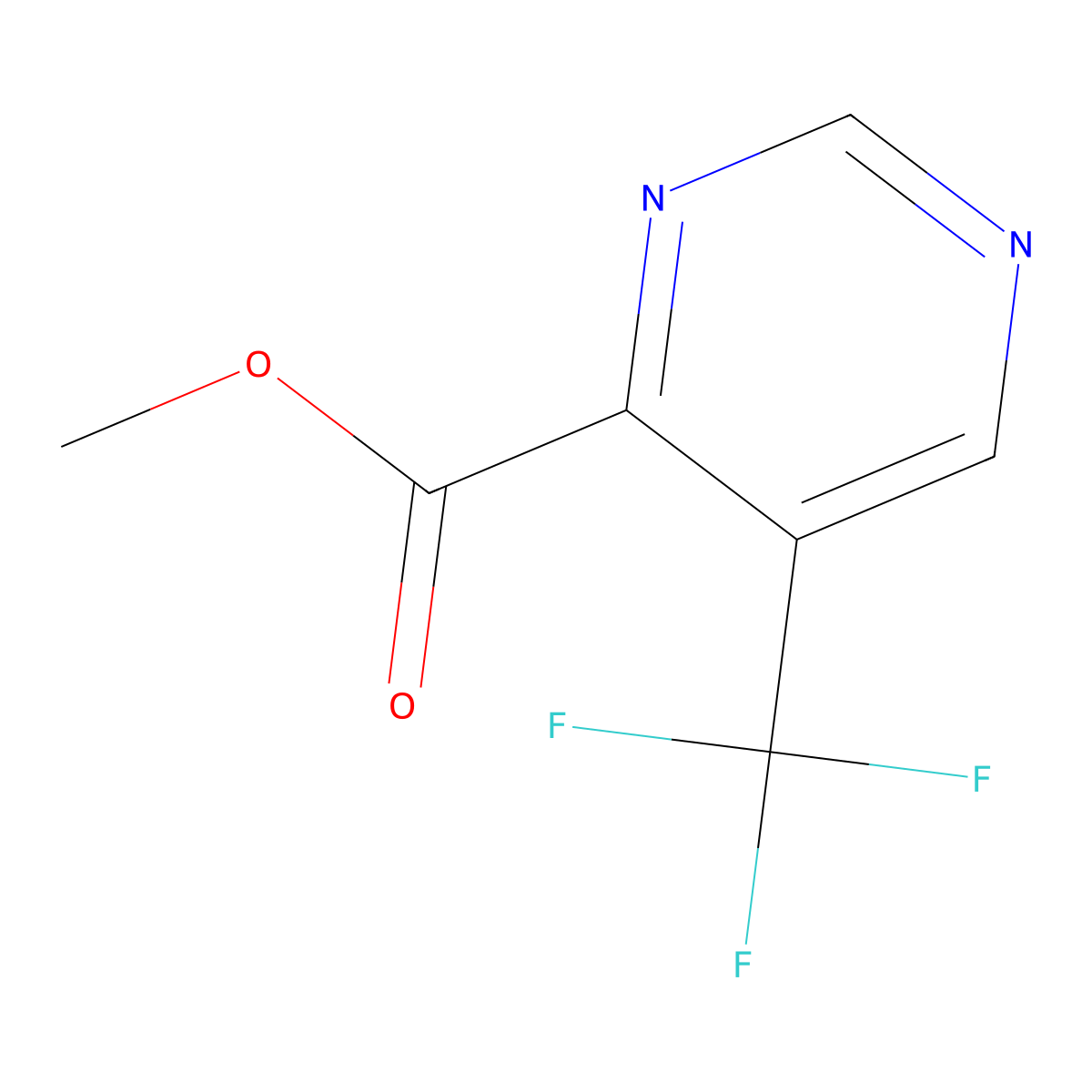 Methyl 5-(trifluoromethyl)pyrimidine-4-carboxylate molecular structure, CAS 1803862-44-3