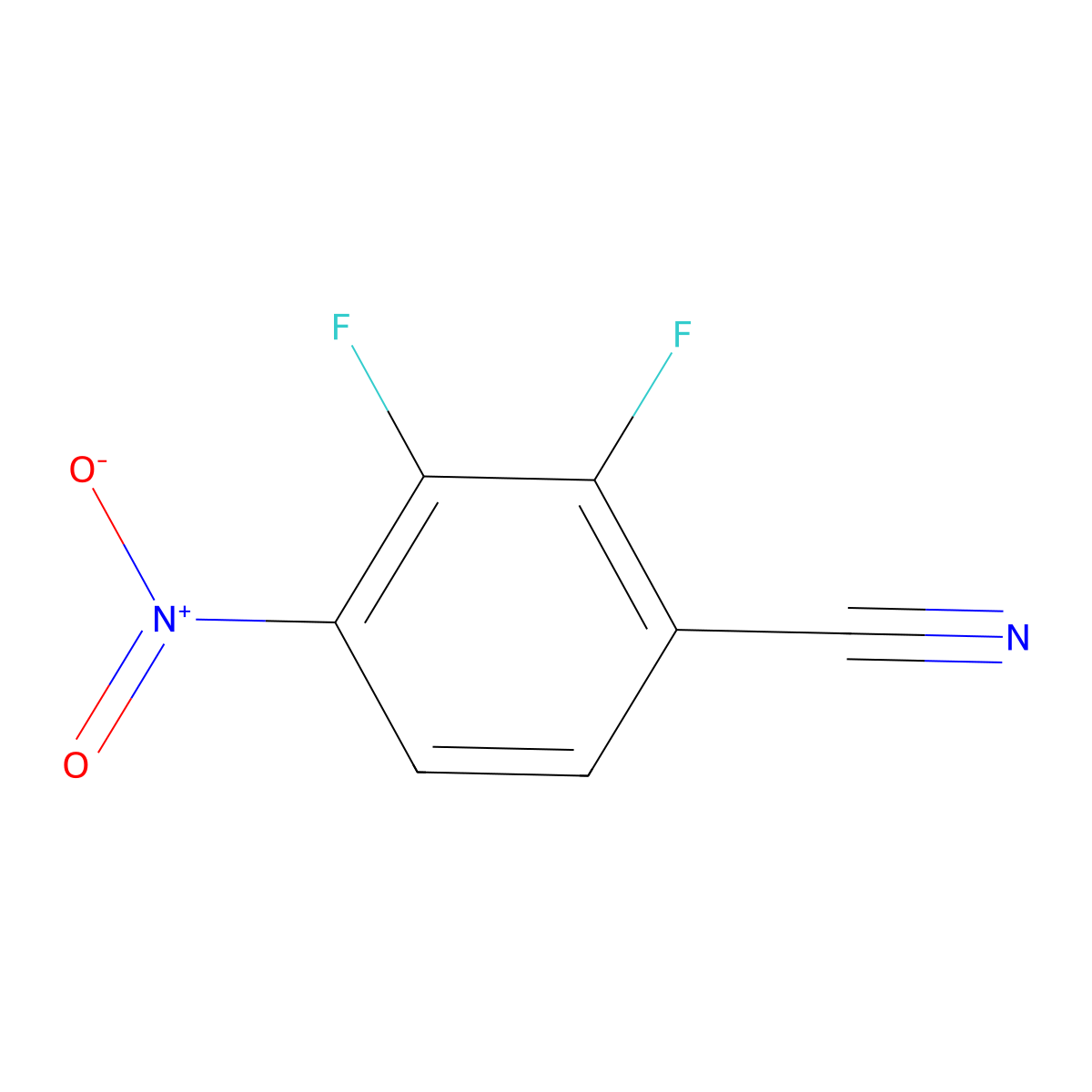 2,3-Difluoro-4-nitrobenzonitrile molecular structure, CAS 1803870-92-9