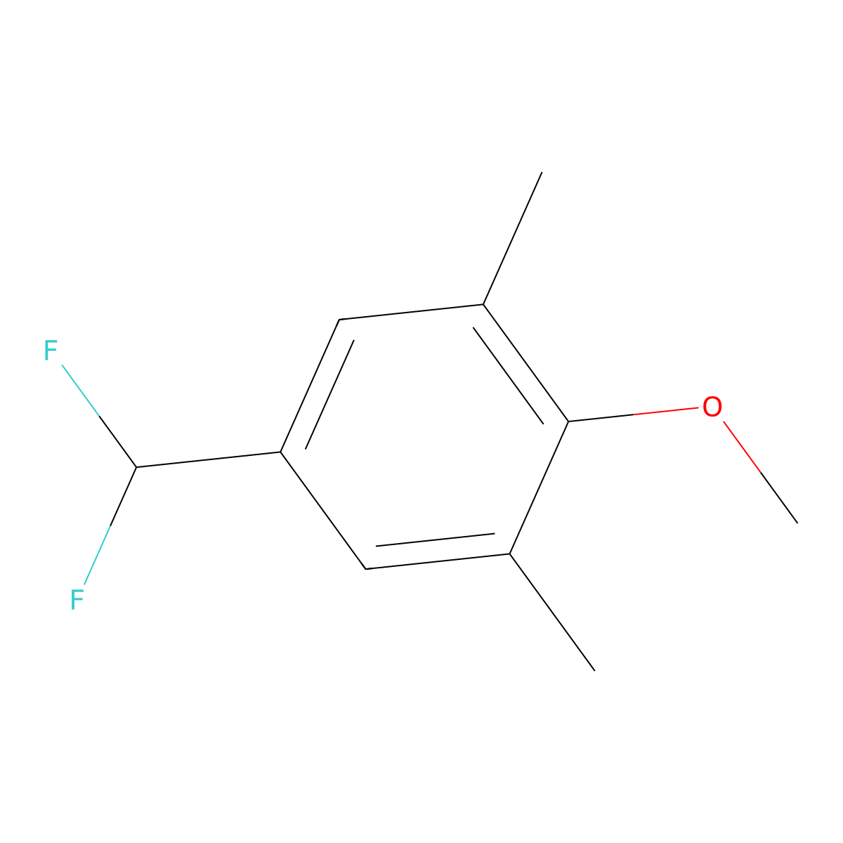 4-Difluoromethyl-2,6-dimethylanisole molecular structure, CAS 1803873-52-0