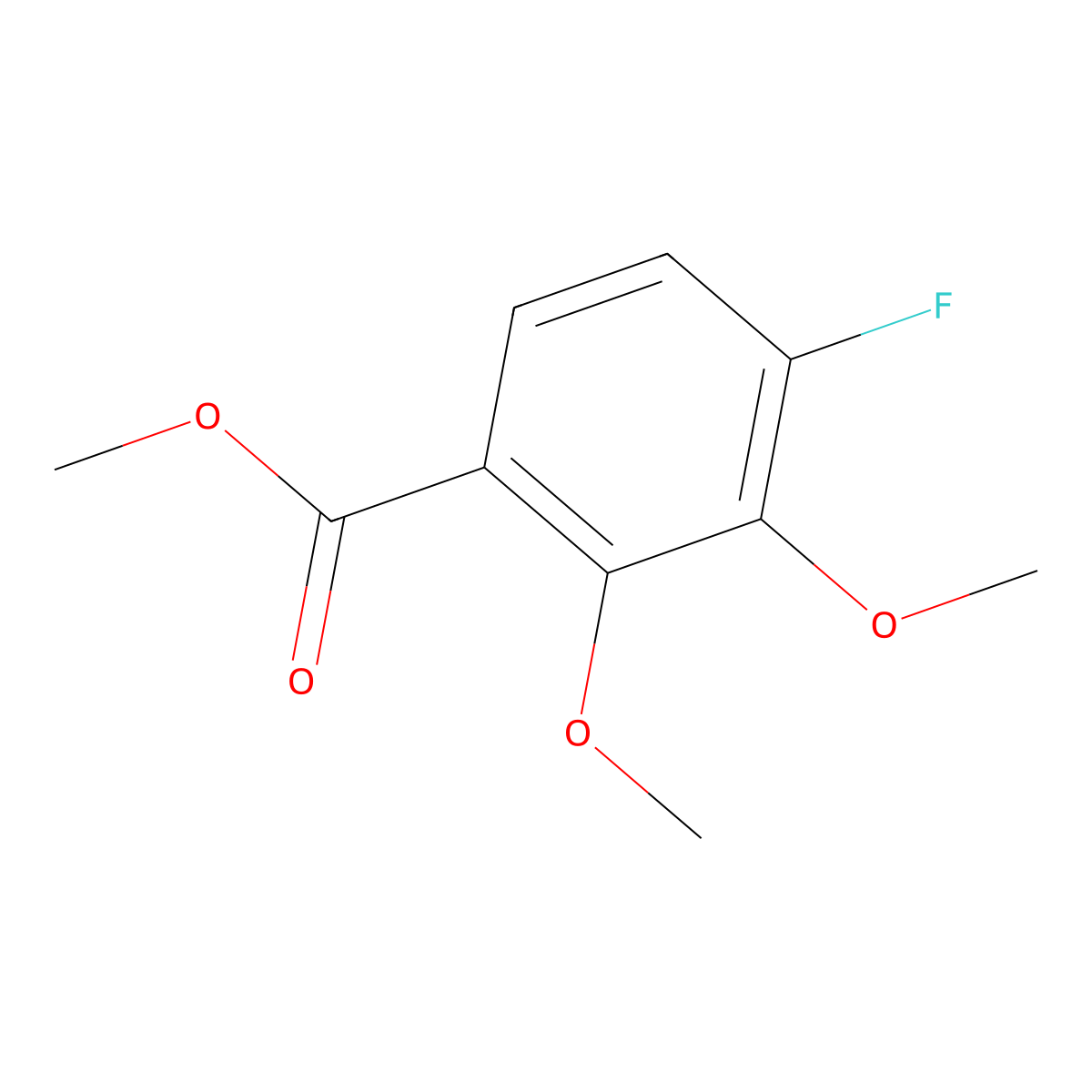 Methyl 4-fluoro-2,3-dimethoxybenzoate molecular structure, CAS 1803873-65-5