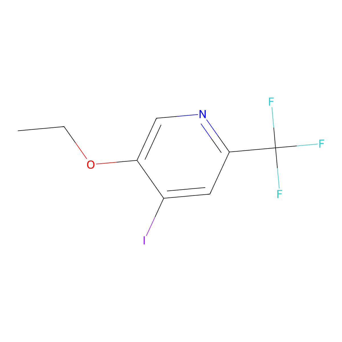5-Ethoxy-4-iodo-2-(trifluoromethyl)pyridine molecular structure, CAS 1803875-30-0