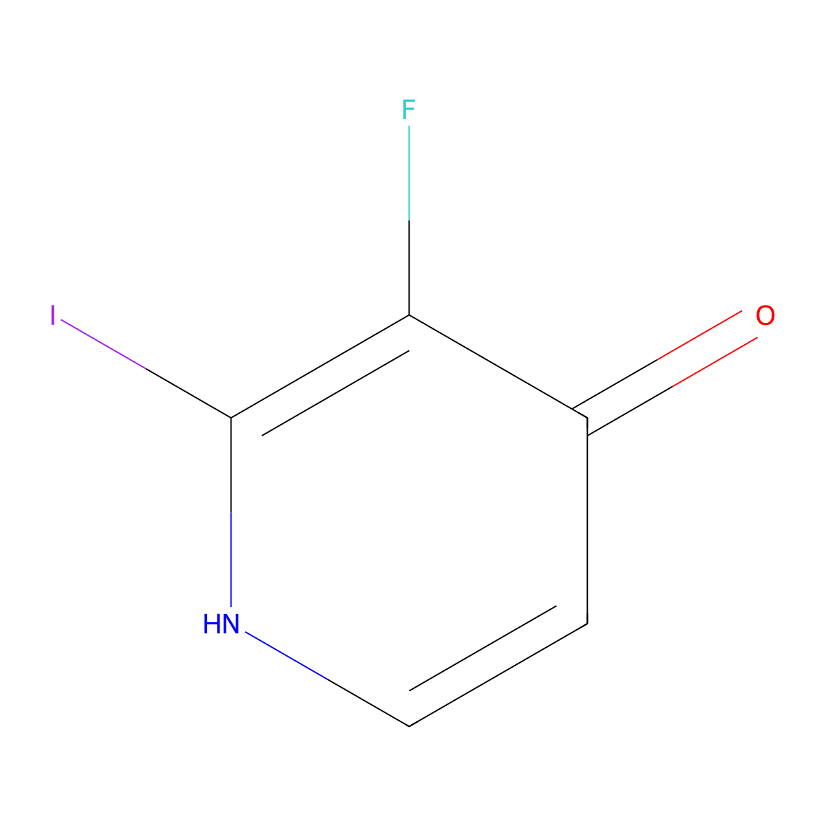 3-Fluoro-2-iodopyridin-4-ol molecular structure, CAS 1803876-47-2