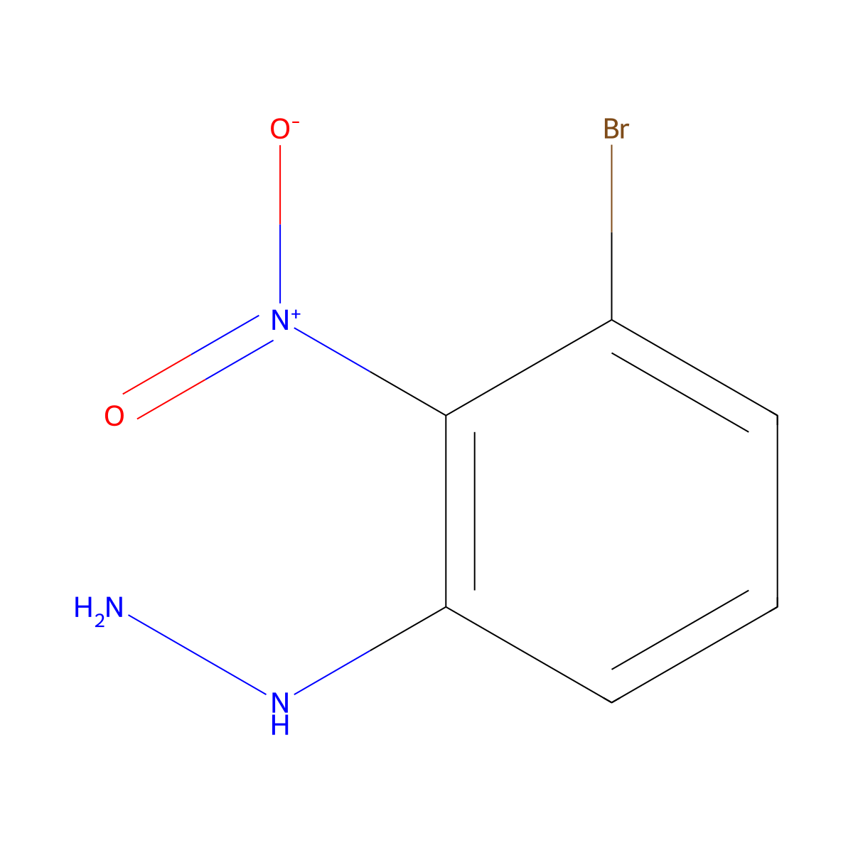 (3-Bromo-2-nitrophenyl)hydrazine molecular structure, CAS 1803878-77-4