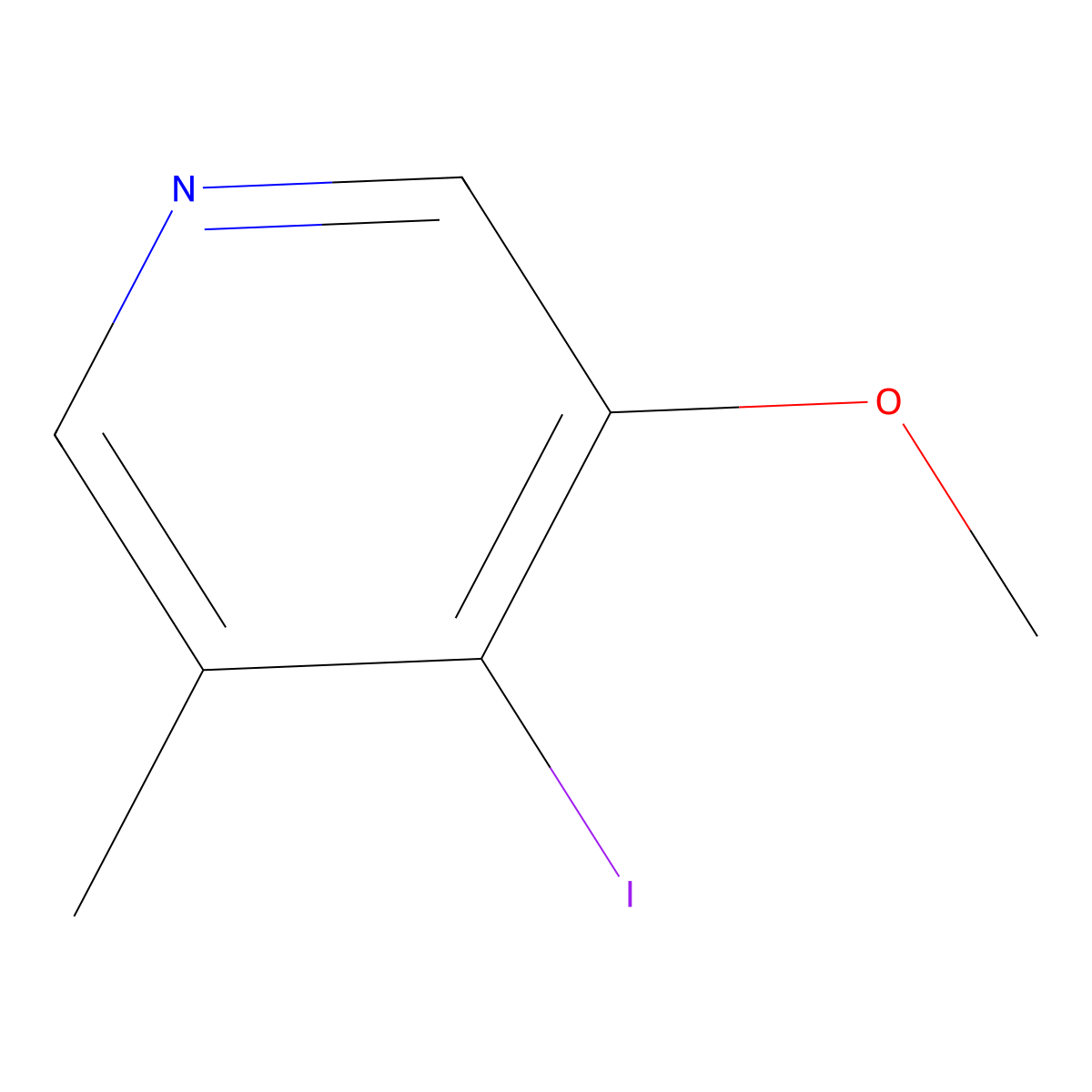 4-Iodo-3-methoxy-5-methylpyridine molecular structure, CAS 1803880-41-2