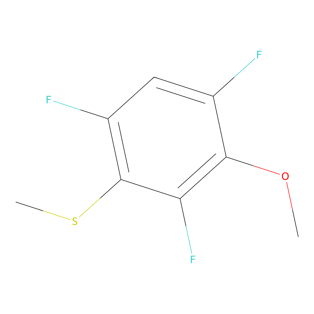 Methyl(2,4,6-trifluoro-3-methoxyphenyl)sulfane molecular structure, CAS 1803883-01-3