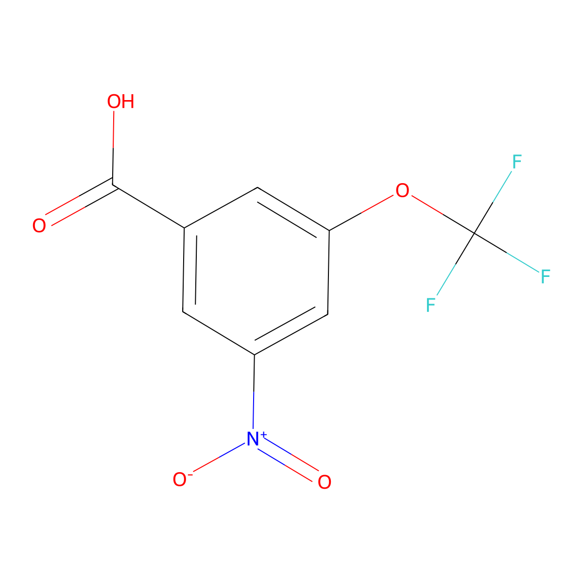 3-Nitro-5-(trifluoromethoxy)benzoic acid molecular structure, CAS 1803884-01-6