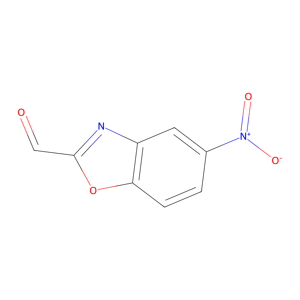 5-Nitro-1,3-benzoxazole-2-carbaldehyde molecular structure, CAS 1803887-06-0
