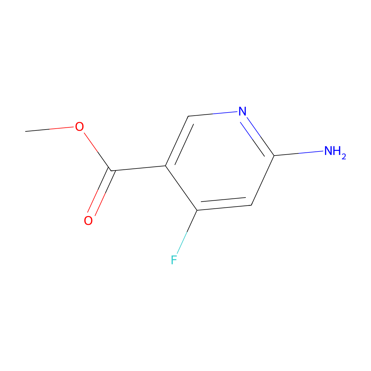 Methyl 6-amino-4-fluoropyridine-3-carboxylate molecular structure, CAS 1803894-95-2