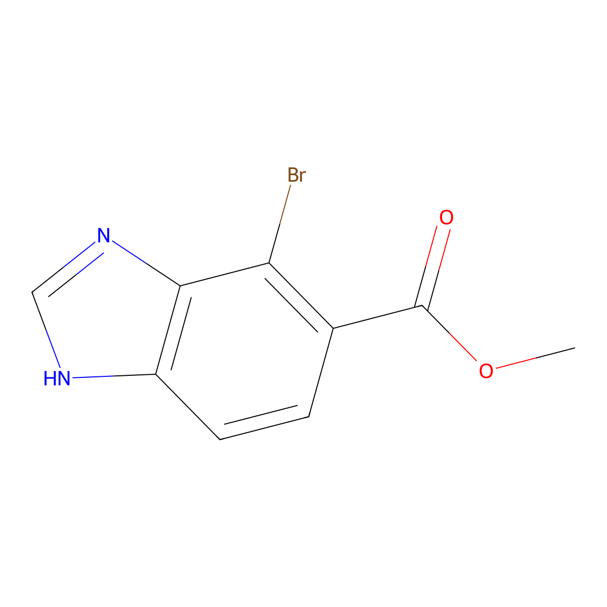 Methyl 4-Bromobenzimidazole-5-carboxylate molecular structure, CAS 1803895-46-6