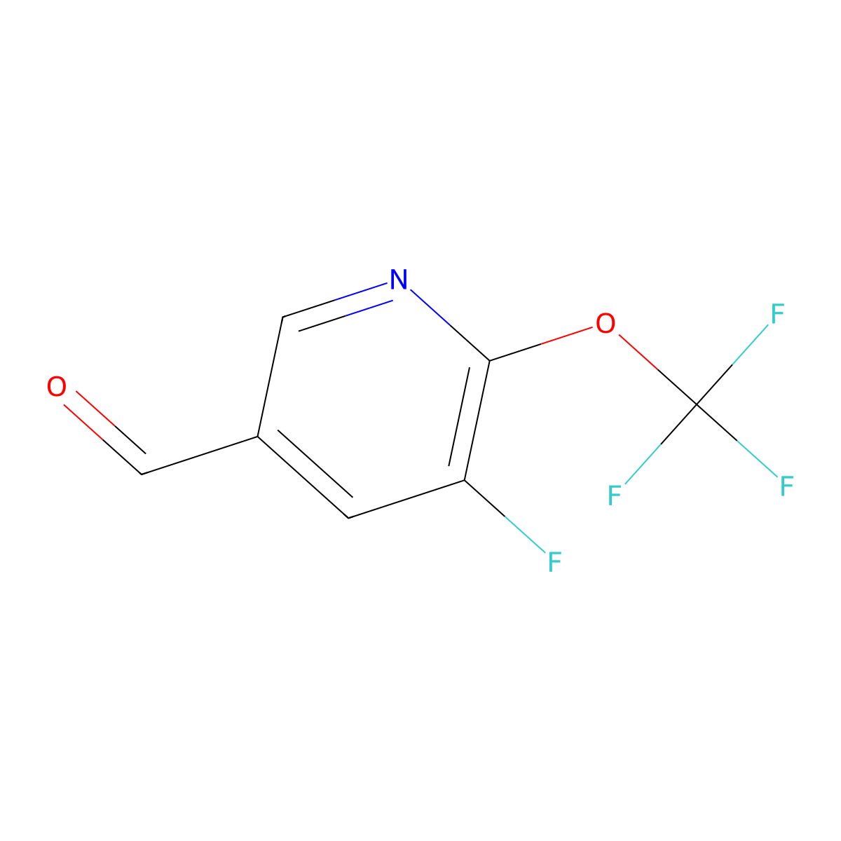 5-Fluoro-6-(trifluoromethoxy)pyridine-3-carbaldehyde molecular structure, CAS 1803971-77-8