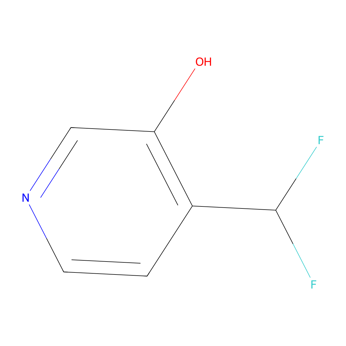 4-(Difluoromethyl)pyridin-3-ol molecular structure, CAS 1803997-29-6