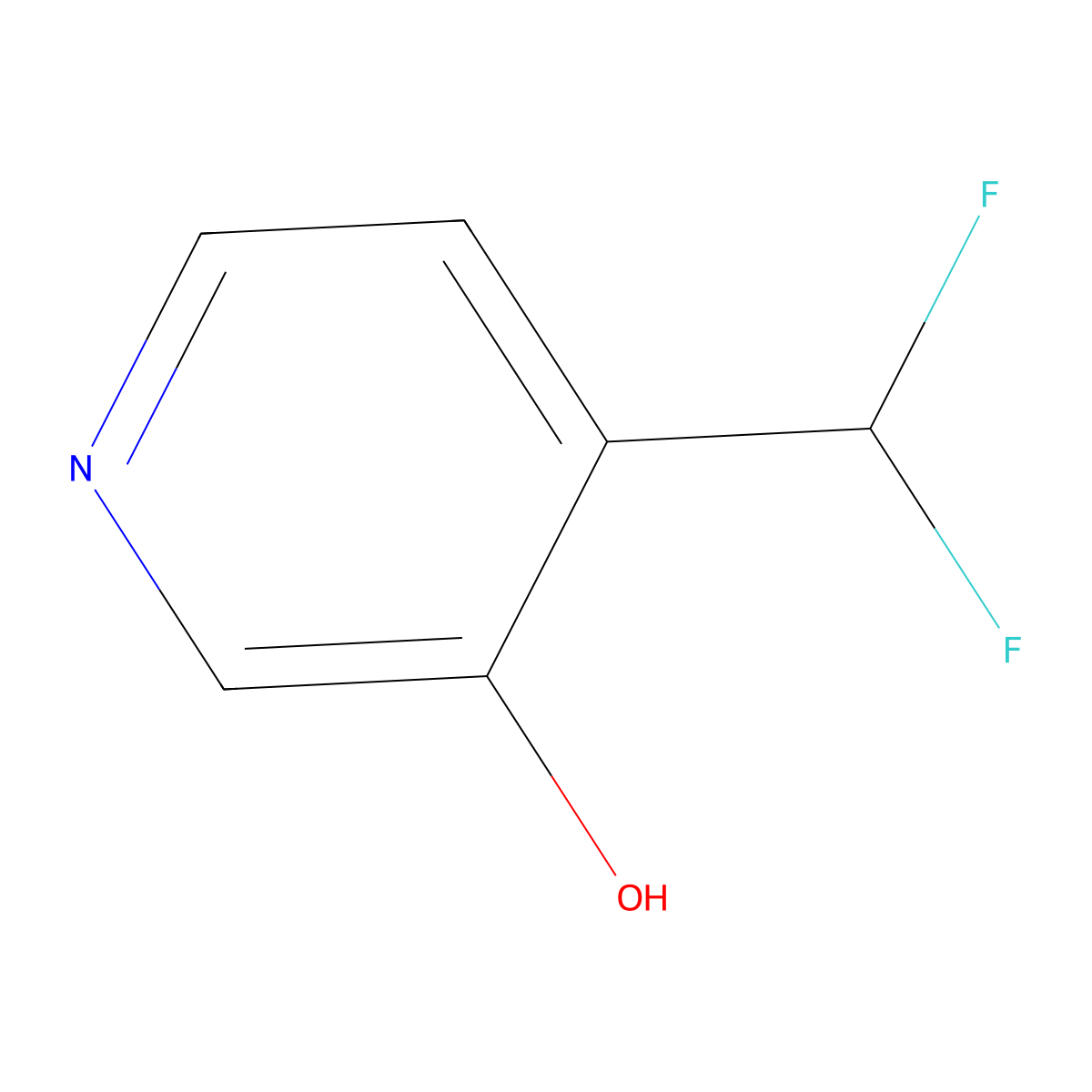4-(Difluoromethyl)pyridin-3-ol molecular structure, CAS 1803997-29-6