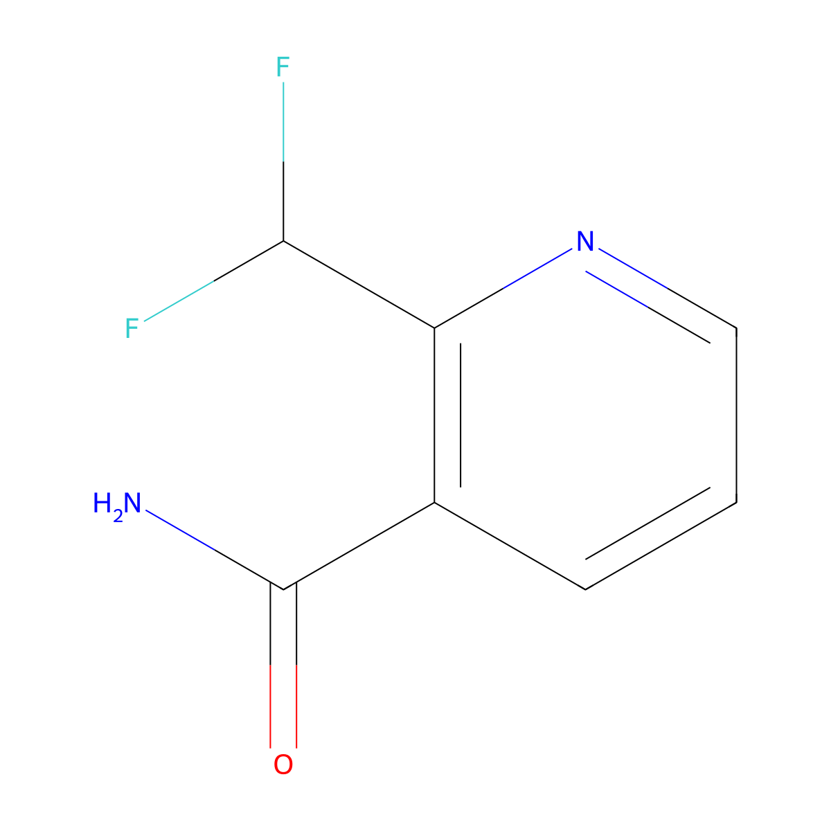 2-(Difluoromethyl)pyridine-3-carboxamide molecular structure, CAS 1803997-98-9