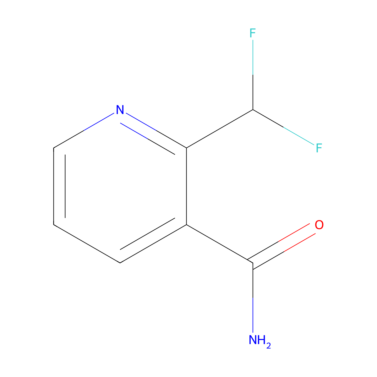 2-(Difluoromethyl)pyridine-3-carboxamide molecular structure, CAS 1803997-98-9