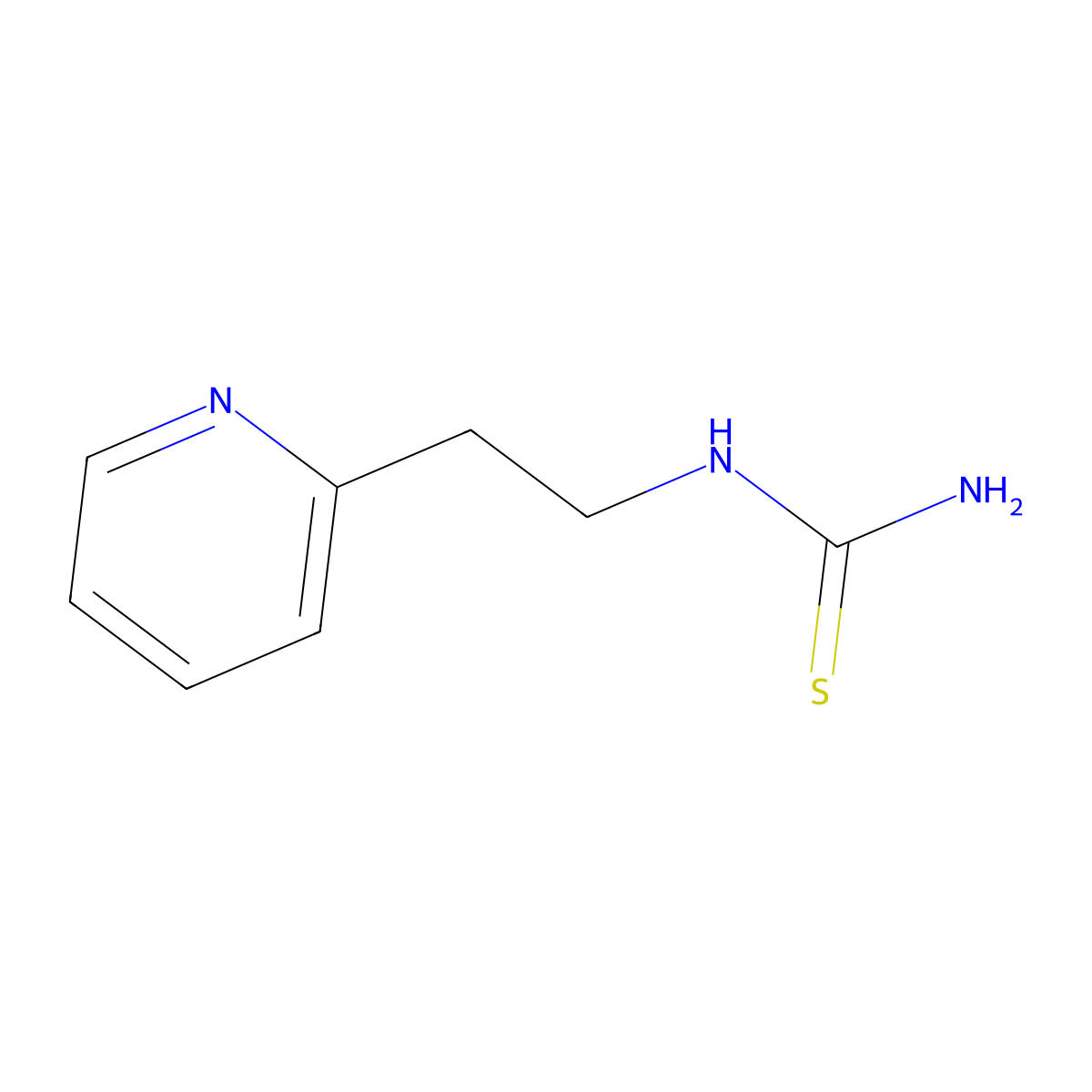 [2-(Pyridin-2-yl)ethyl]thiourea molecular structure, CAS 180403-26-3